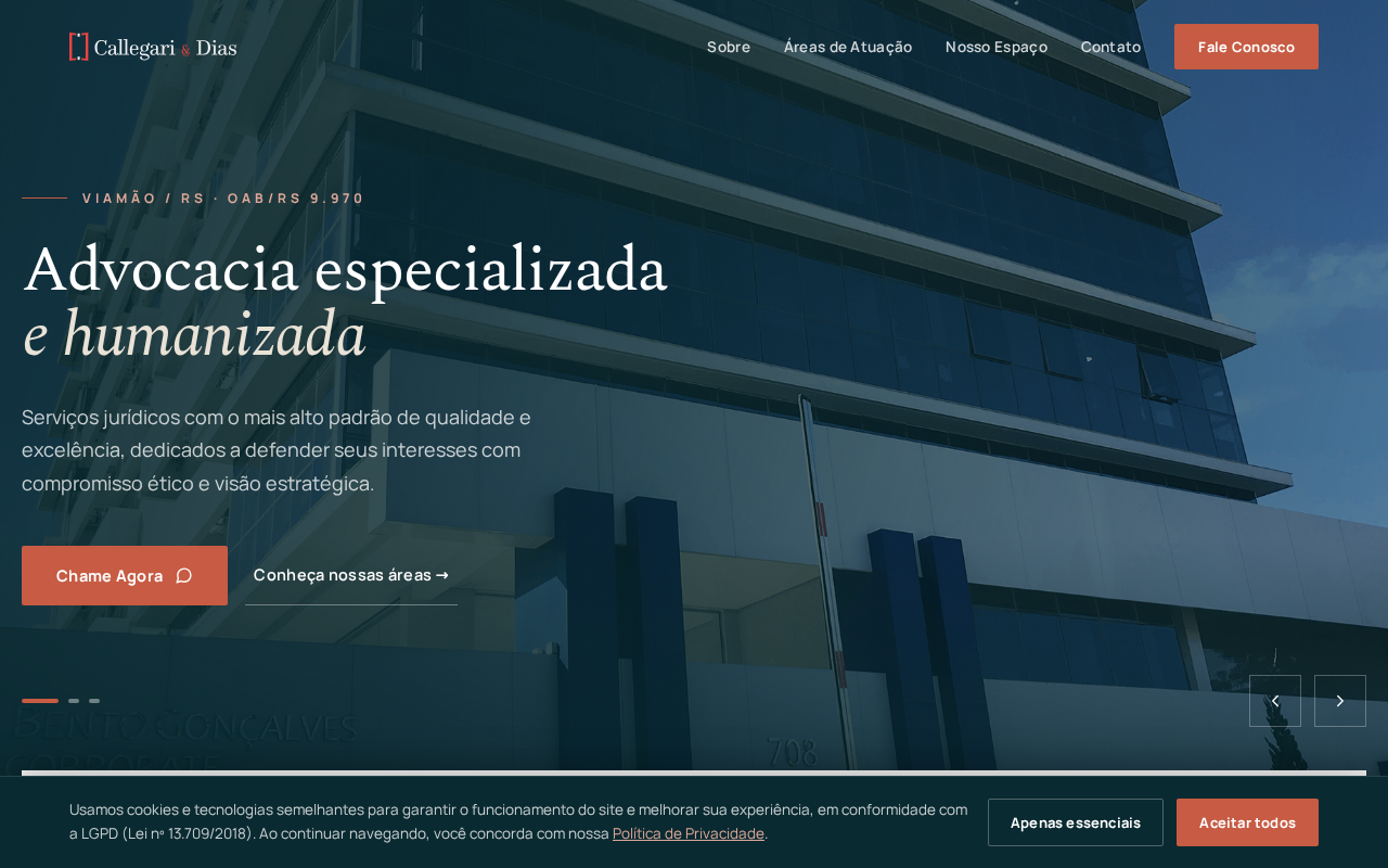 Prévia do site Callegari & Dias